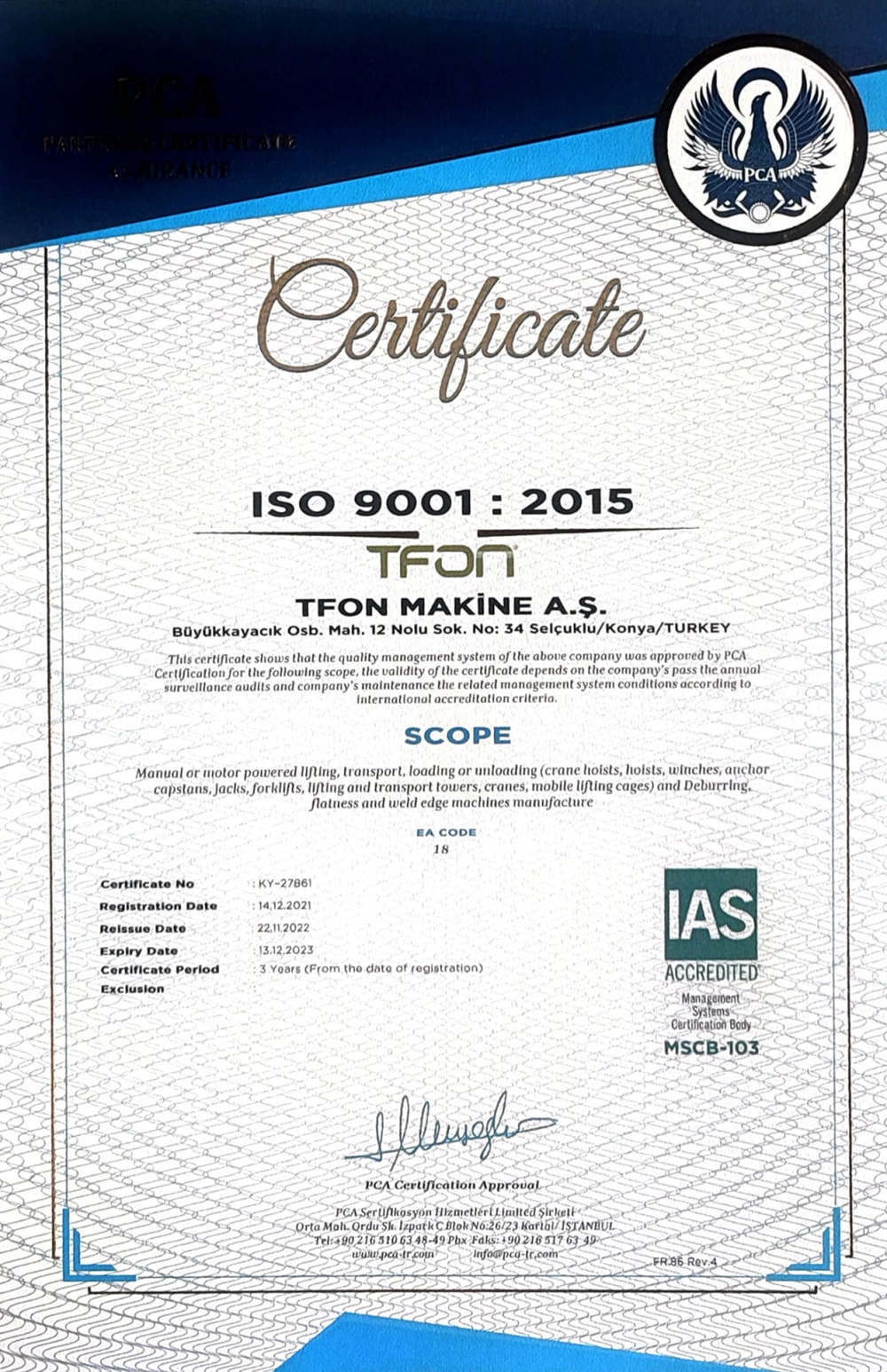 ISO 9001 : 2015