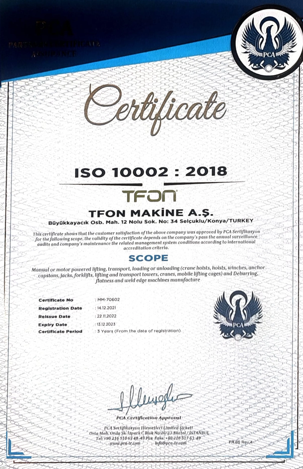 ISO 10002 : 2018