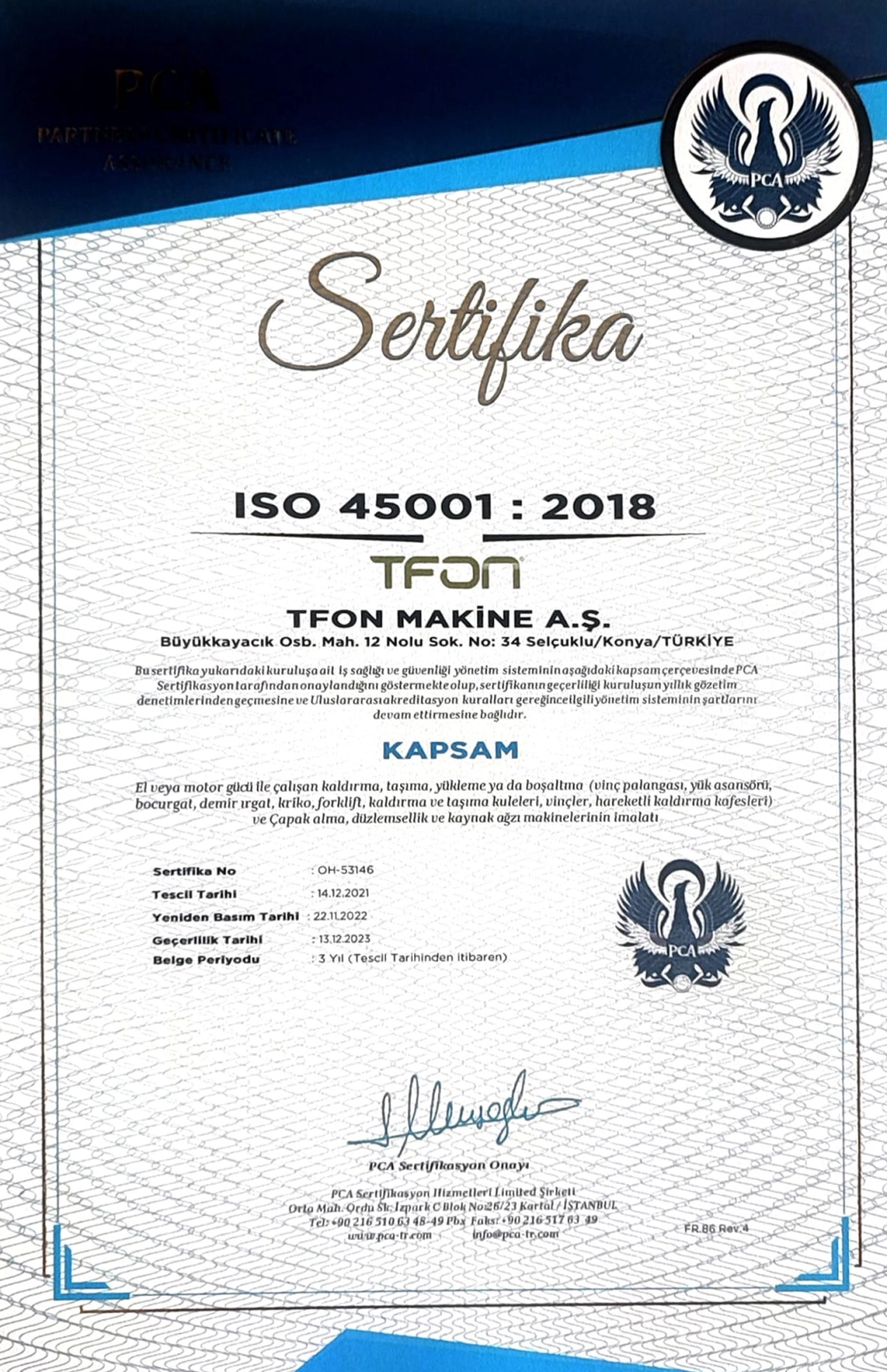 ISO 45001 : 2007